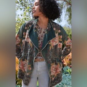 Johnny Was Biya Metallic Short Sweater